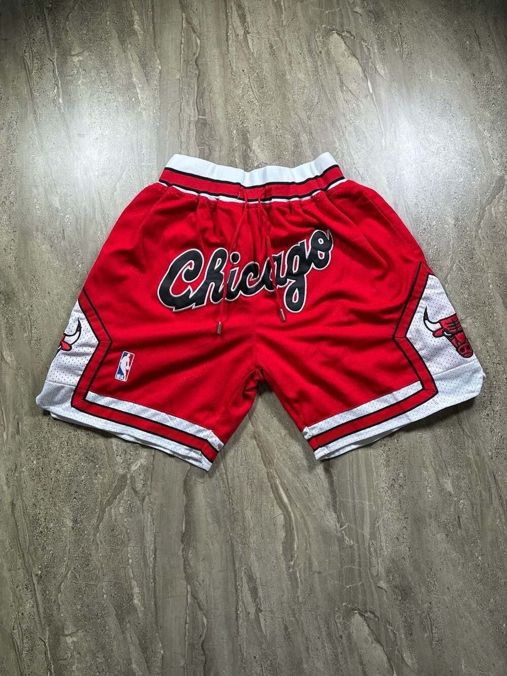 Just Don 1997-98 Chicago Bulls Script Basketball Shorts